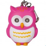 Porte cls hibou lumineux et sonore rose