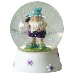 Boule  paillettes Nain de Jardin bonnet vert