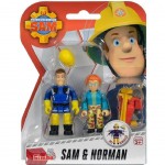 Figurines Sam le pompier et Nicolas avec accessoires
