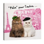 Cadre chats F�lin pour l'autre Paris 40 x 40 cm