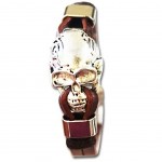 Bracelet en cuir Skull finitions Marrons