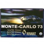 Plaque mtal Renault Alpine Mont Carlo 73 - 30 x 40 cm