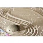 Cadre Zen - Ne cherche pas le Bonheur  Cre-le 60 x 40 cm