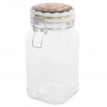 Bocal Hermtique dco en verre avec couvercle en cramique