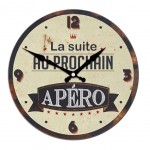 Horloge La Suite au Prochain Apro en bois 28 cm
