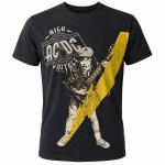 Tee-shirt homme noir AC-DC Angus young taille L