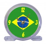 Réveil Plexiglas drapeau du Brésil by Cbkreation