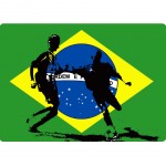 Tapis de souris Brésil temple du football by Cbkreation