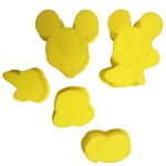 Set de 5 moules en silicone jaune Disney Mickey Mouse