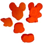 Set de 5 moules en silicone rouge Disney Mickey Mouse
