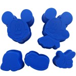 Set de 5 moules en silicone Bleu Disney Mickey Mouse