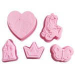 Set de 5 moules en silicone rose Disney Princesses - Aurore