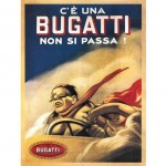 Grande plaque mtal Rtro Bugatti  40 x 30 cm