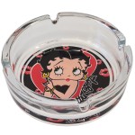 Cendrier classique en verre Betty Boop Kiss