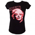 T-shirt Marilyn Monroe Strass noir By Sam Shaw