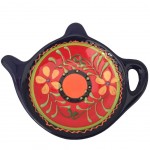 Repose sachet de thé en céramique peint à la main