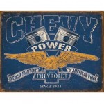 Plaque mtal Chevrolet Chevy Power en mtal 40.5 x 31.5 cm