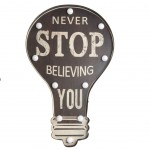 Ampoule Enseigne lumineuse Led 51 cm - Never stop believing you