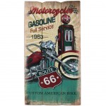 Cadre Effet Vintage Gasoline en bois  suspendre