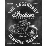 Plaque mtal Indian Motorcycle Since 1901 40.5 x 31.5 cm