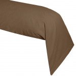 Une Taie de traversin Marron Taupe - 45 x 185 cm