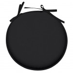 Coussin de chaise Ronde Nelson 40 cm - Noir