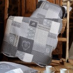 Couvre lit boutis et 2 taies volant Patchwork Coeurs - Arkansas