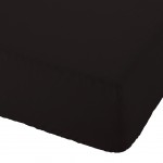 Drap housse Noir pour lit une place 90 x 190 cm