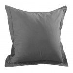 Taie d'oreiller unie Anthracite 65 x 65 cm - Alicia