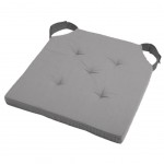 Galette de chaise rversible gris et souris en coton 38 x 38 cm