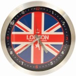 Horloge Union Jack London cadran Aluminium 30 cm