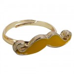 Petite Bague Moustache Jaune