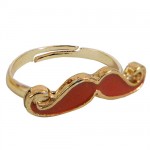 Bague Moustache Orange - petit modle