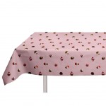 Nappe toile cire rectangulaire Cup Cake rose 240 x 140 cm