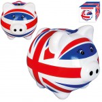 Tirelire London Union Jack Cochon cramique