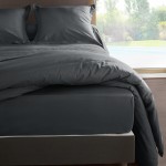 Housse de Couette 80 fils Coton percale 140 x 200cm Gris Ardoise