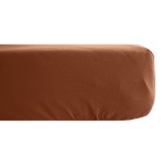 Drap housse Coton percale 80 fils 90 x 190 x 35 cm - Terre cuite