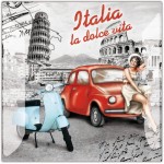 Petit vide poche en verre Italia la Dolce Vita