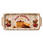 Plat à cake Pain d’épices en céramique 33 x 15 cm Plat à cake Pain d’épices en céramique 33 x 15 cm