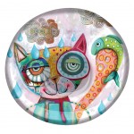 Coupelle Chat par Michelle Allen Designs en verre 15 cm