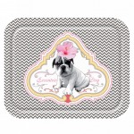 Petit plateau Eccentric Dog - Le Chiot  l'Hibiscus 23.5 x 17