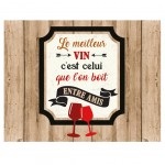 Planche  dcouper en verre Vin entre amis 30 x 20 cm