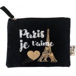 Pochette plate Paris Je t'aime en coton