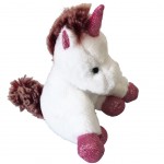 Peluche Gund Licorne blanc et rose paillet 11 cm