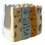 Porte ponge ou serviettes Chats en cramique