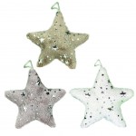 3 étoiles en peluches - Décorations de Noël 12 cm