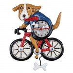 Horloge Chien  Bicyclette par Allen Designs