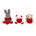 Peluches Oursons et Lapin en lot de 3 - Ornement de sapin