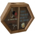 Boîte à Bouchon de Liège et Capsules de bière - Bois