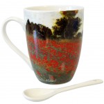 Mug avec sa cuillre Claude Monet - Les Coquelicots
